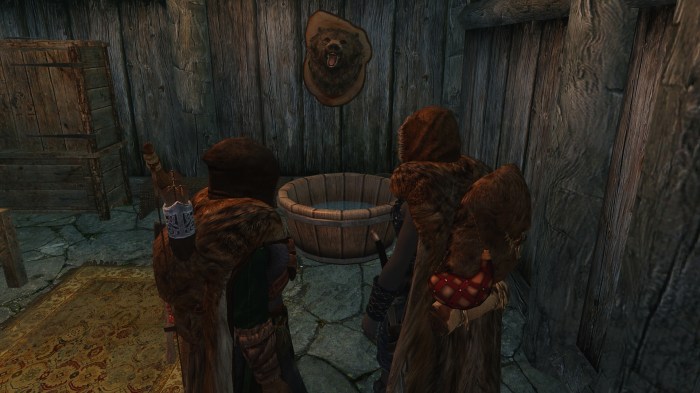 So, think we can both fit in that tub? Let's try.