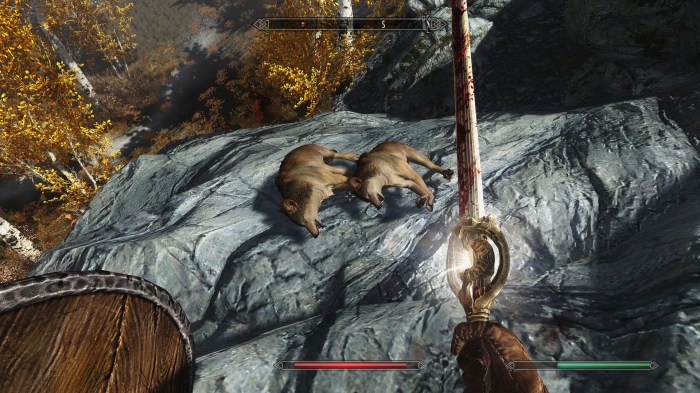 Dangerous to walk in the woods around here.