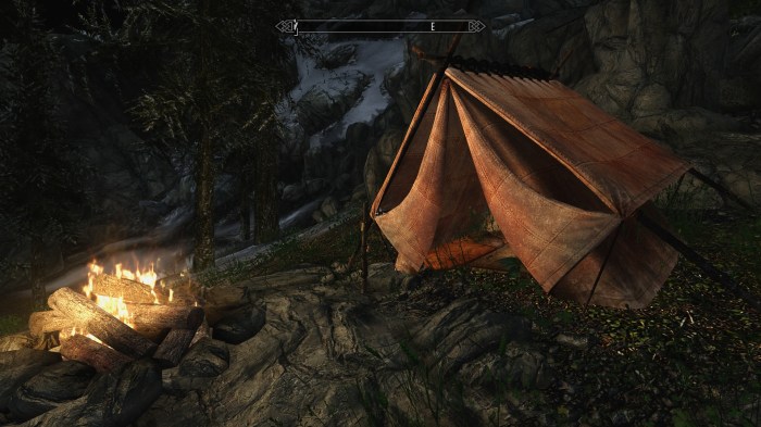 Not as cozy as the cabin, but it'll do.