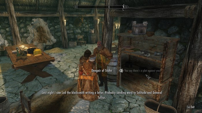 The blacksmith's in on it too! How dare he!