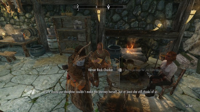 Right. I'm sure she thought about you a lot when there was an ice wolf in her house trying to eat her face off.