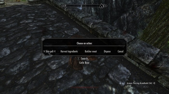 Aela gets the pelt -- but everything else is mine.