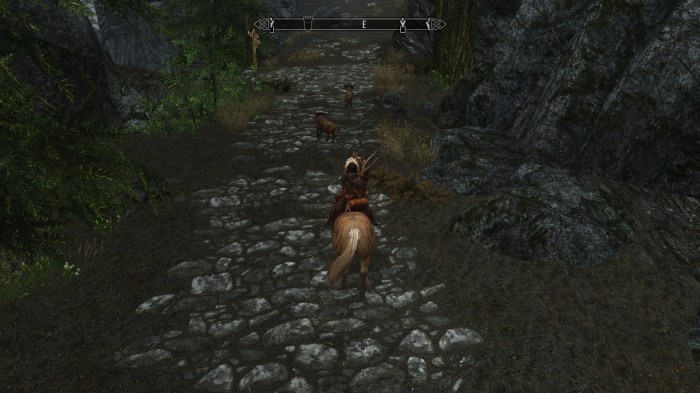 Good thing Skyrim horses are part mountain goat themselves.