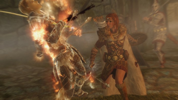 Thalmor -- so arrogant they even wear flammable armour.